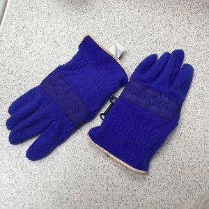 Vintage purple Columbia fleece gloves size medium decent condition